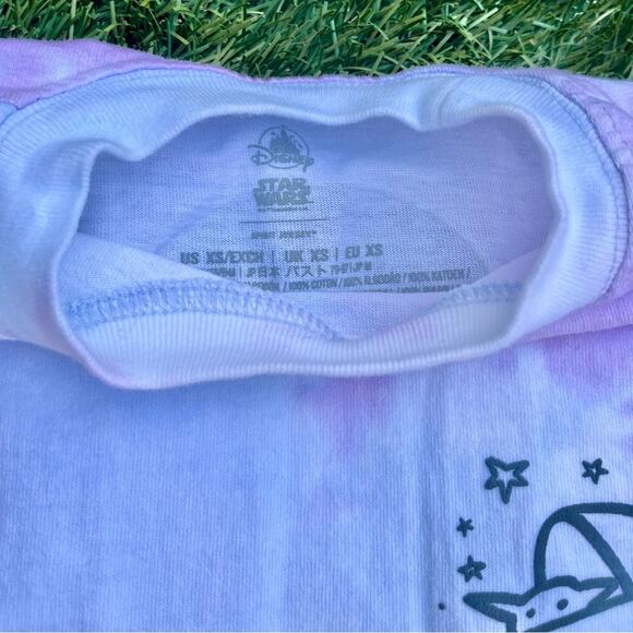 Disney Spirit Jersey Grogu Baby Yoda Mandalorian Tye Die Long Sleeve Shirt XS - Picture 3 of 8